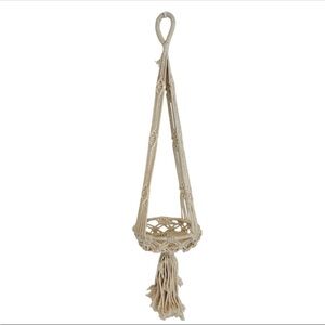 Handcrafted Cream Colored Macrame Plant Hanger